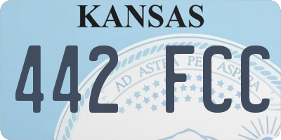 KS license plate 442FCC