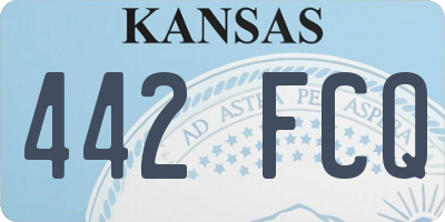 KS license plate 442FCQ