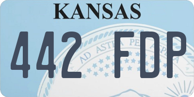 KS license plate 442FDP