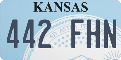 KS license plate 442FHN