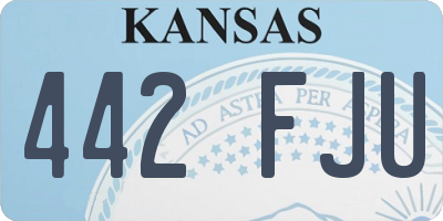KS license plate 442FJU