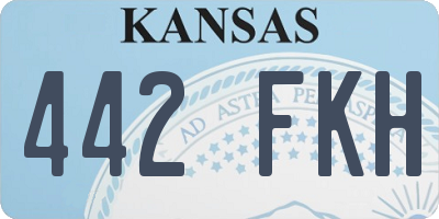 KS license plate 442FKH