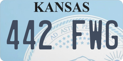 KS license plate 442FWG