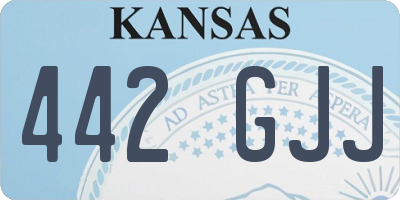 KS license plate 442GJJ