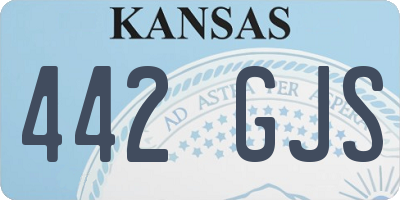 KS license plate 442GJS
