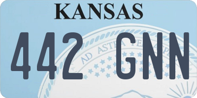 KS license plate 442GNN