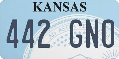 KS license plate 442GNO