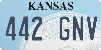 KS license plate 442GNV