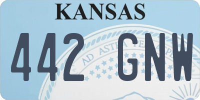 KS license plate 442GNW