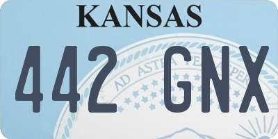 KS license plate 442GNX