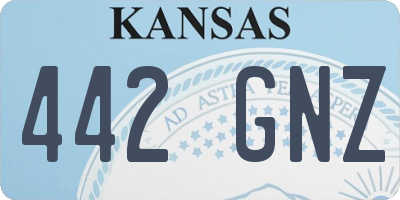 KS license plate 442GNZ