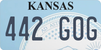 KS license plate 442GOG