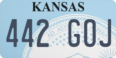 KS license plate 442GOJ
