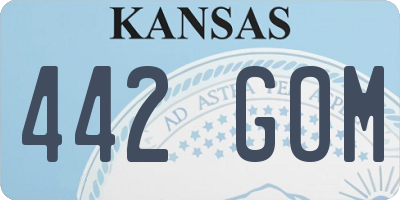 KS license plate 442GOM