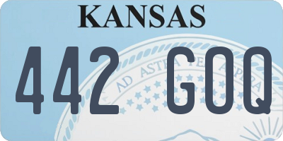KS license plate 442GOQ