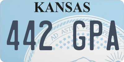 KS license plate 442GPA