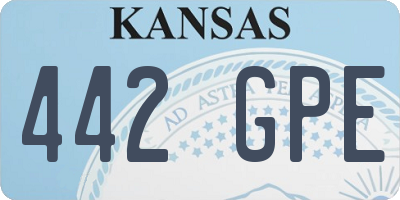 KS license plate 442GPE