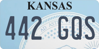 KS license plate 442GQS