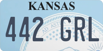 KS license plate 442GRL
