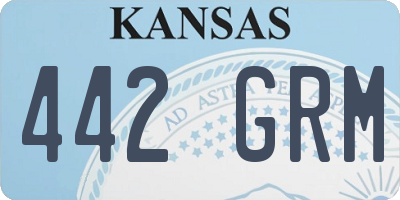 KS license plate 442GRM
