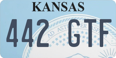 KS license plate 442GTF