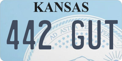 KS license plate 442GUT