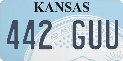 KS license plate 442GUU
