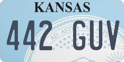 KS license plate 442GUV