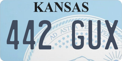 KS license plate 442GUX
