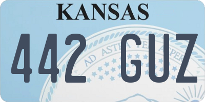 KS license plate 442GUZ