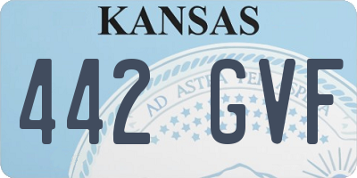 KS license plate 442GVF