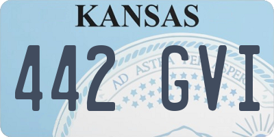 KS license plate 442GVI