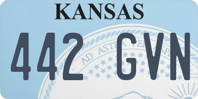 KS license plate 442GVN