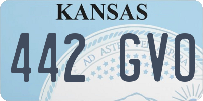 KS license plate 442GVO