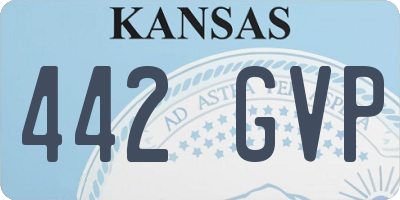 KS license plate 442GVP