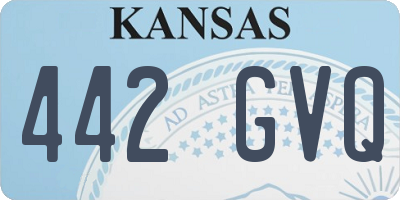 KS license plate 442GVQ