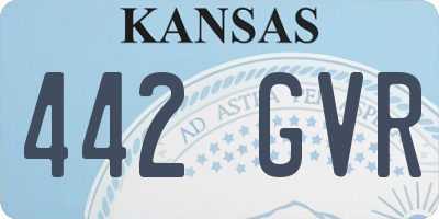 KS license plate 442GVR