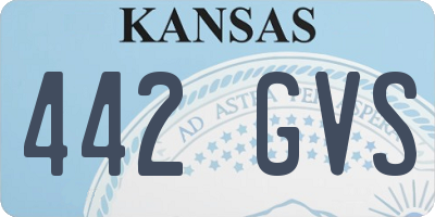 KS license plate 442GVS