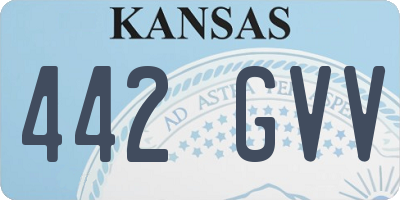 KS license plate 442GVV