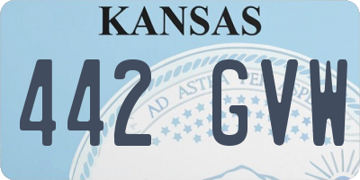 KS license plate 442GVW