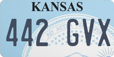 KS license plate 442GVX