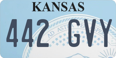 KS license plate 442GVY