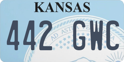 KS license plate 442GWC