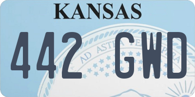 KS license plate 442GWD