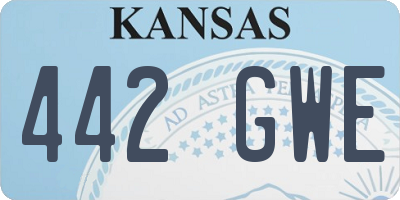 KS license plate 442GWE