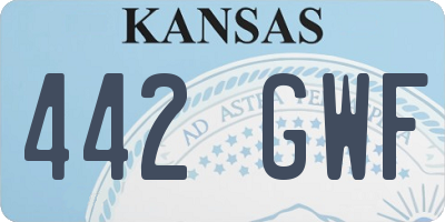 KS license plate 442GWF