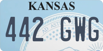 KS license plate 442GWG