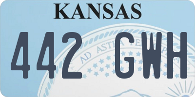 KS license plate 442GWH