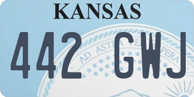 KS license plate 442GWJ