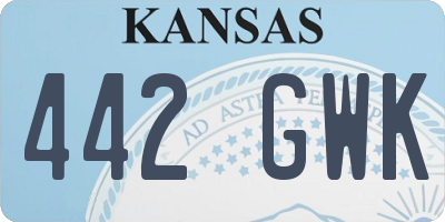 KS license plate 442GWK